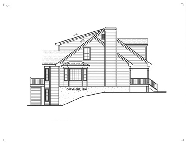 Left Elevation image of WOODROW House Plan